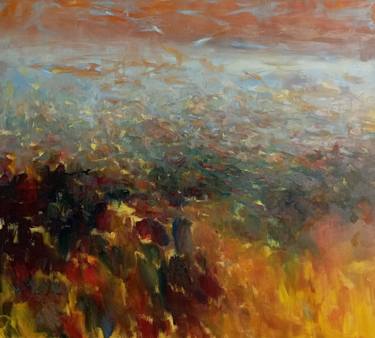 Original Abstract Expressionism Landscape Paintings by Emőke Fábián