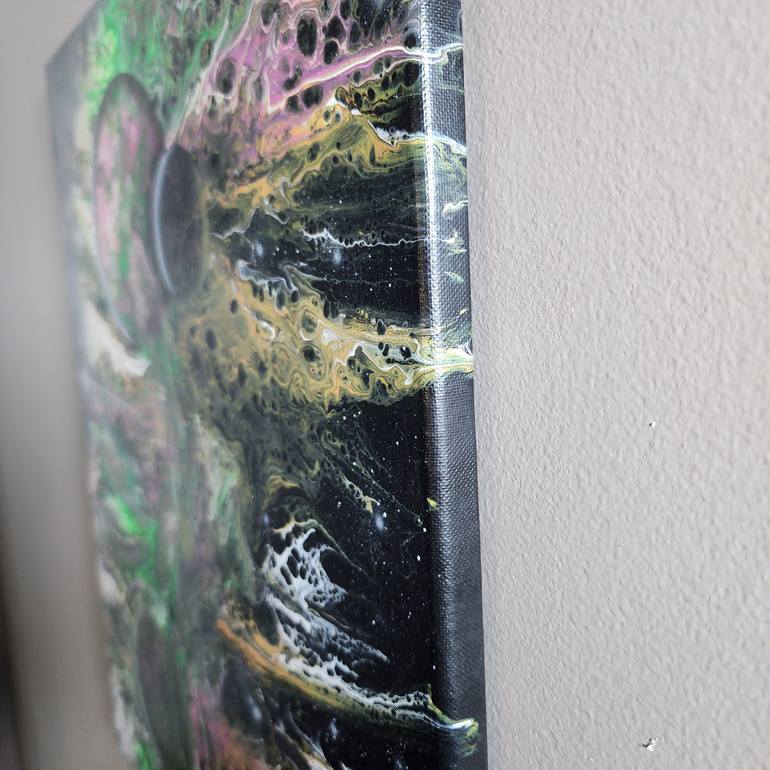 Original Abstract Outer Space Painting by Marilyn Curtis