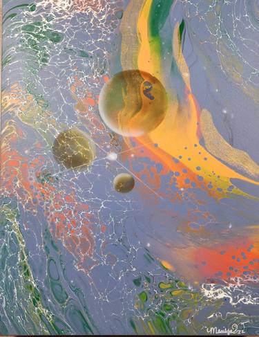 Original Abstract Expressionism Outer Space Paintings by Marilyn Curtis