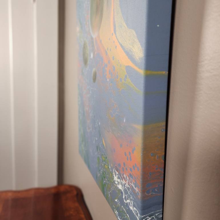 Original Abstract Expressionism Outer Space Painting by Marilyn Curtis
