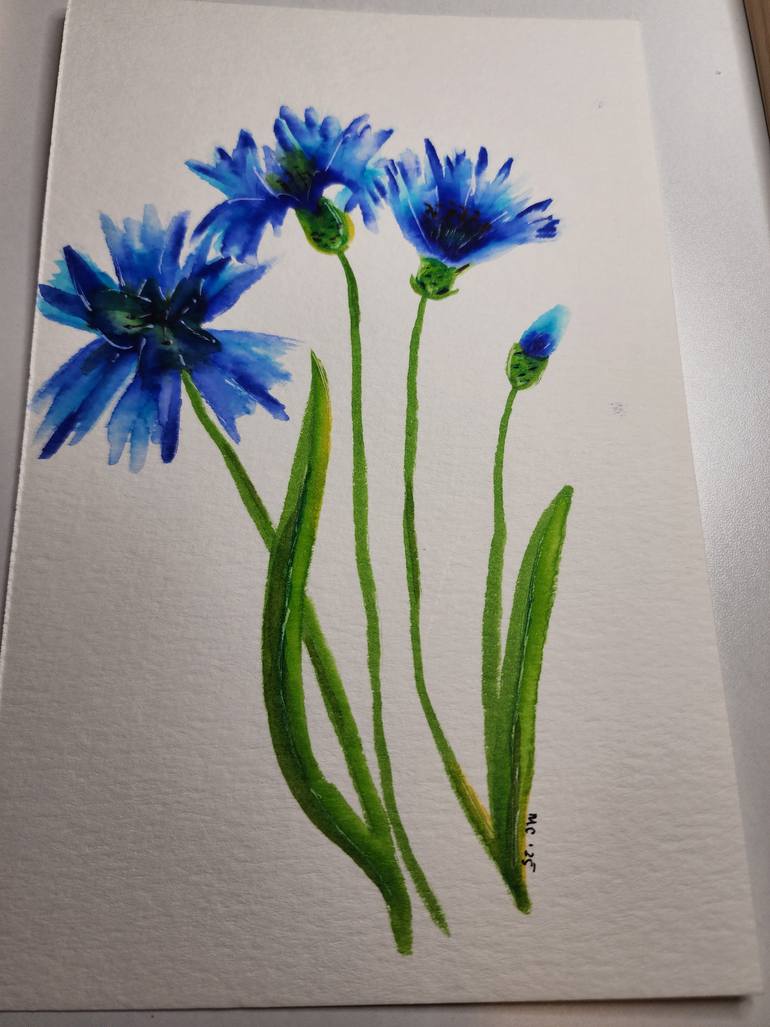 Original Contemporary Floral Painting by Marilyn Curtis