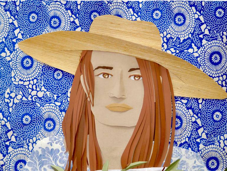 Original Contemporary Women Collage by Judith Eloise Hooper
