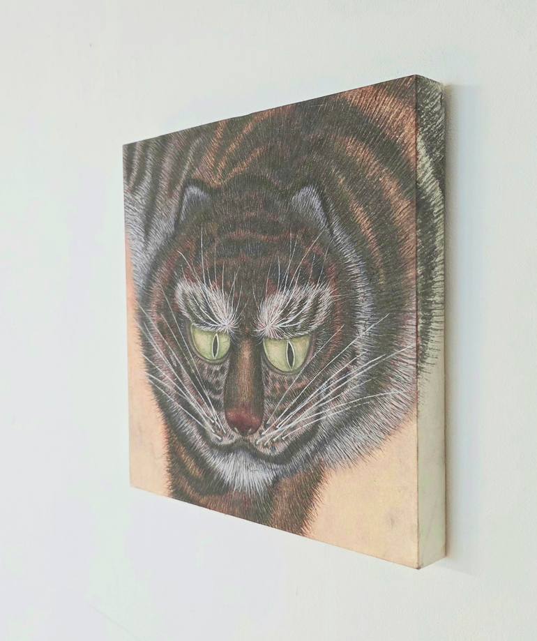 Original Folk Animal Painting by Min Jung Kim