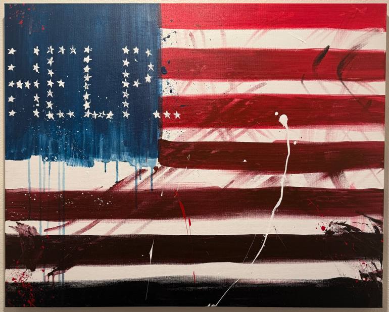 Original Abstract Politics Painting by Jessica Mann