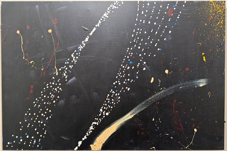 Original Abstract Outer Space Painting by Jessica Mann
