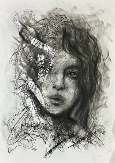 Original Portraiture Women Drawings by Sherif Zohri