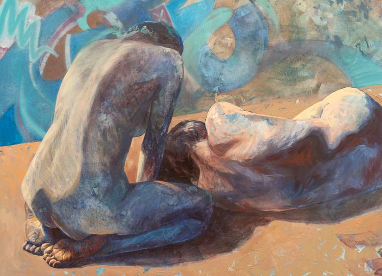 Original Figurative Nude Painting by Andreea Gabriela Tudor