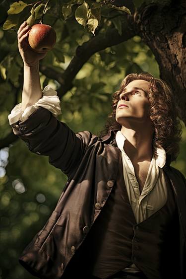 Sir Isaac Newton, reaching for an apple thumb