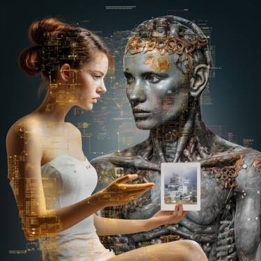 Woman Interacting With a Robot 1 thumb