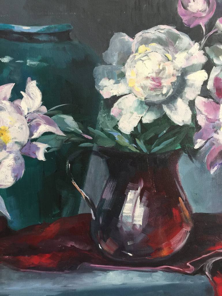 Original Impressionism Floral Painting by Octeabrina Budak