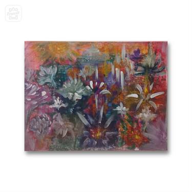 Original Abstract Expressionism Floral Paintings by Octeabrina Budak