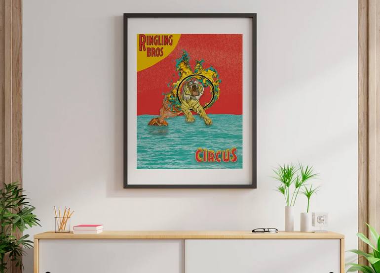 Original Pop Art Animal Collage by Marta Martín
