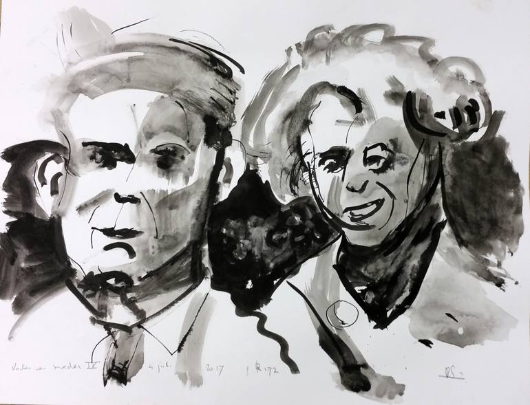 Original Contemporary People Drawing by Roeland Schweitzer