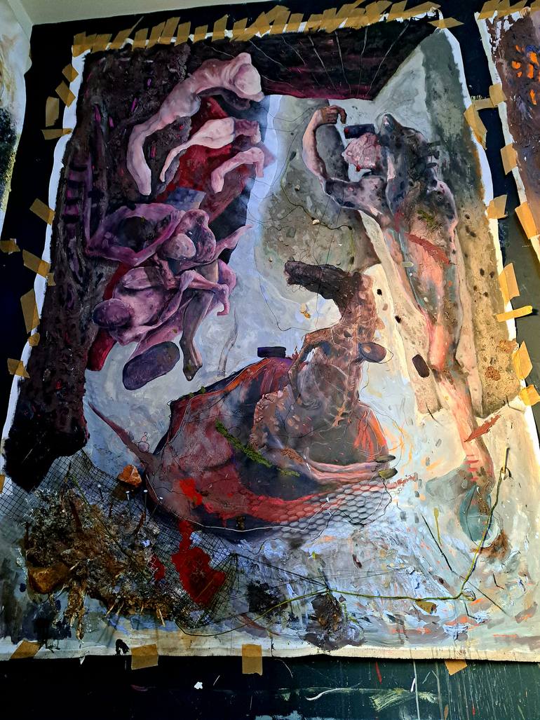 Original Abstract Expressionism Politics Painting by Philippe Farhat