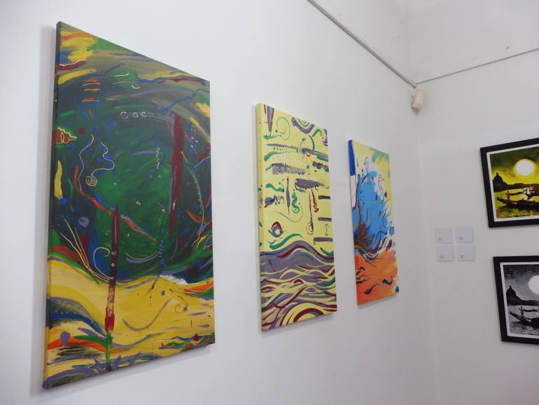 Original Abstract Expressionism Abstract Painting by Franca Dariol