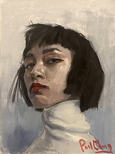 Original Impressionism Women Paintings by Paul Cheng