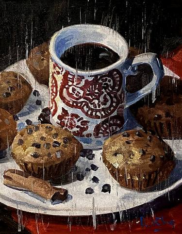Original Impressionism Food & Drink Paintings by Paul Cheng