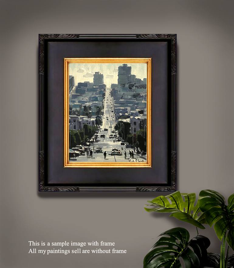 Original Impressionism Cities Painting by Paul Cheng