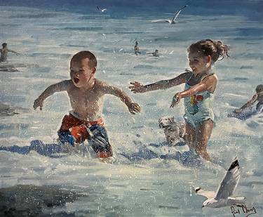 Print of Impressionism Children Paintings by Paul Cheng