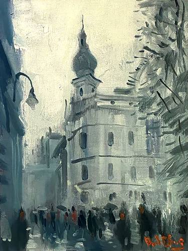 Original Impressionism Cities Paintings by Paul Cheng