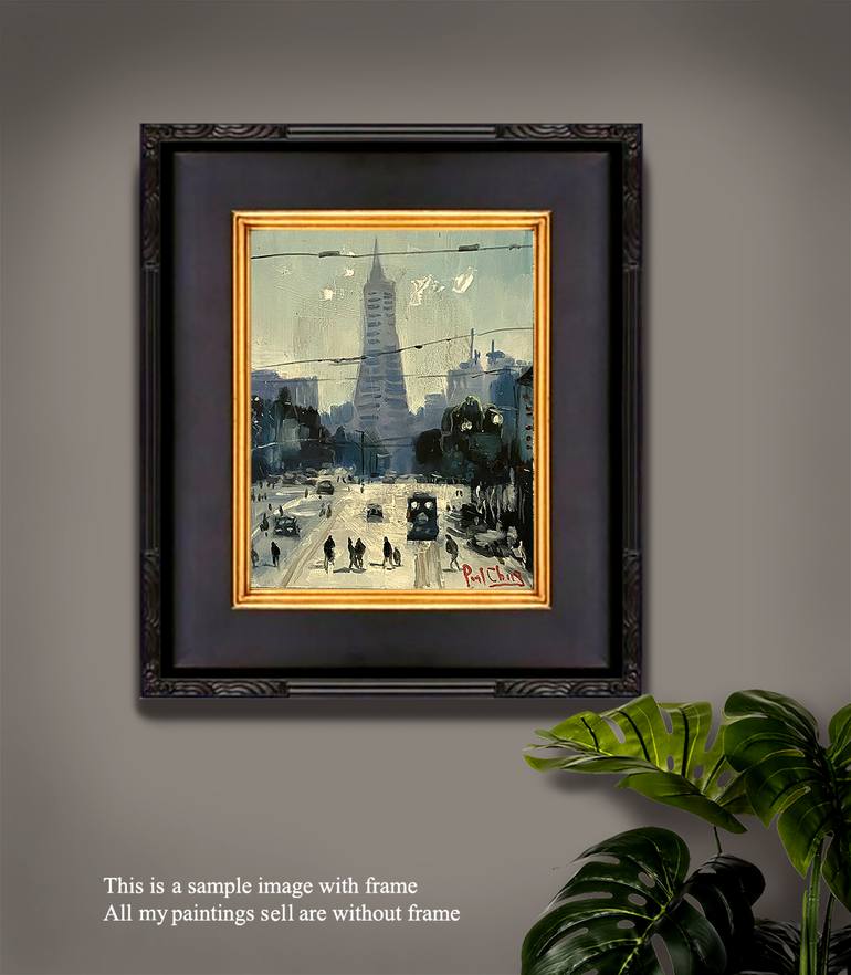 Original Impressionism Cities Painting by Paul Cheng