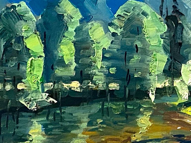 Original Impressionism Landscape Painting by Paul Cheng