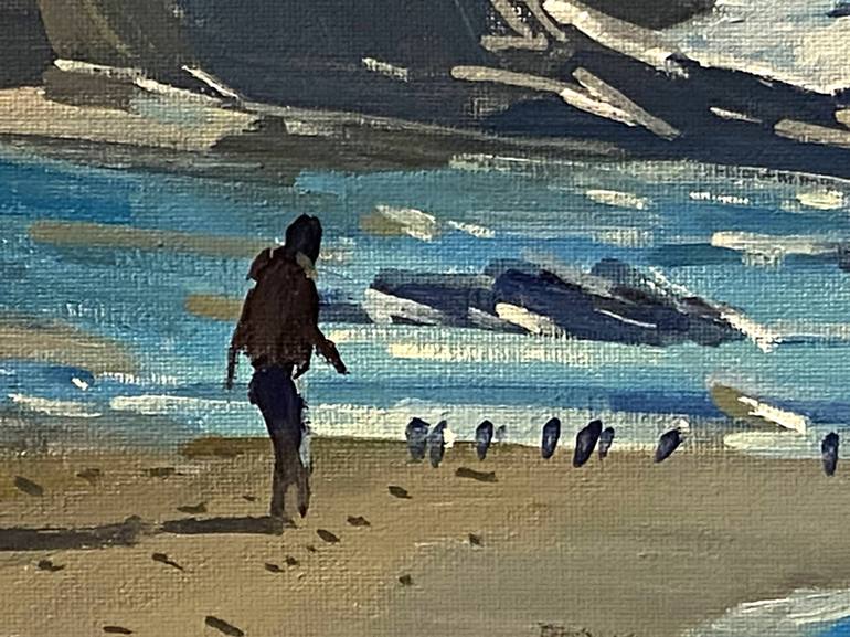 Original Beach Painting by Paul Cheng