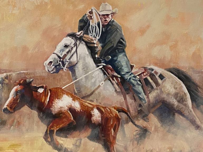 On the Chase Painting by Paul Cheng | Saatchi Art
