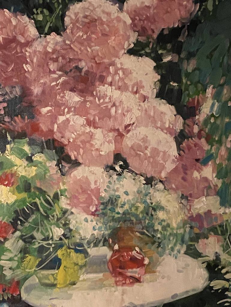 Original Impressionism Garden Painting by Paul Cheng