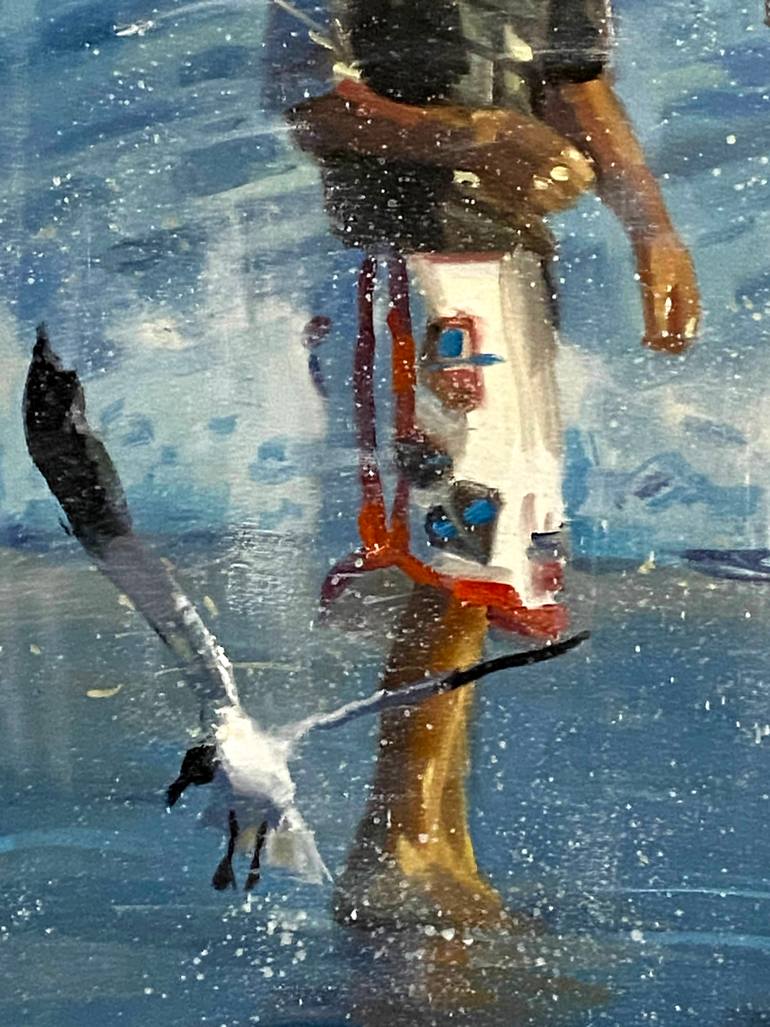 Original Impressionism Children Painting by Paul Cheng