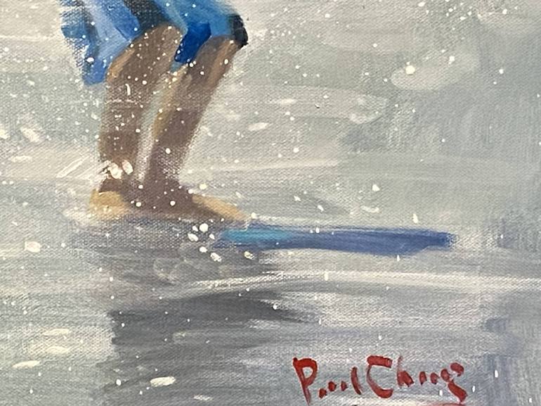 Original Impressionism Beach Painting by Paul Cheng