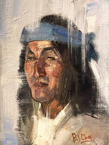 Original Impressionism Men Paintings by Paul Cheng