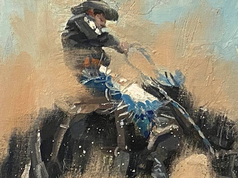 Original Impressionism Horse Painting by Paul Cheng