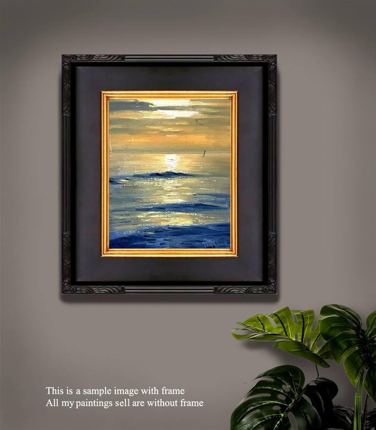 Original Impressionism Seascape Painting by Paul Cheng