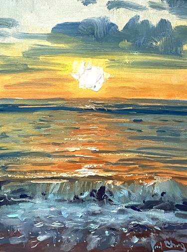Original Impressionism Seascape Paintings by Paul Cheng