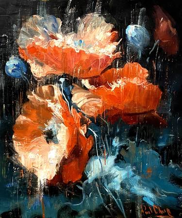 Original Impressionism Floral Paintings by Paul Cheng