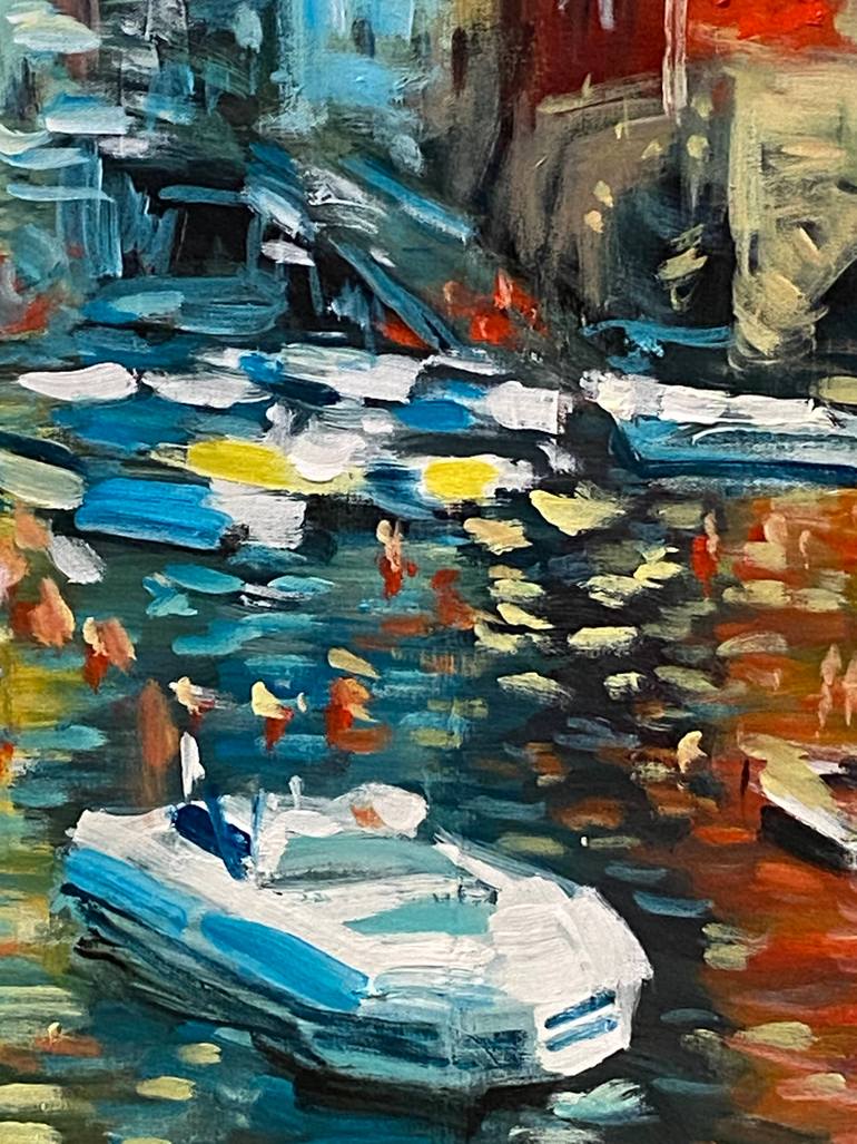 Original Impressionism Cities Painting by Paul Cheng