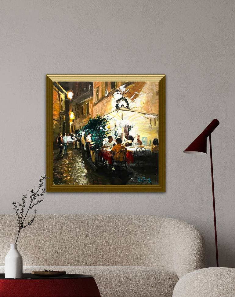 Original Impressionism Cities Painting by Paul Cheng