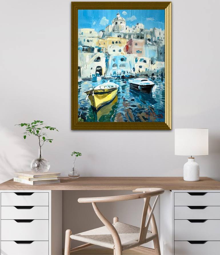 Original Impressionism Cities Painting by Paul Cheng