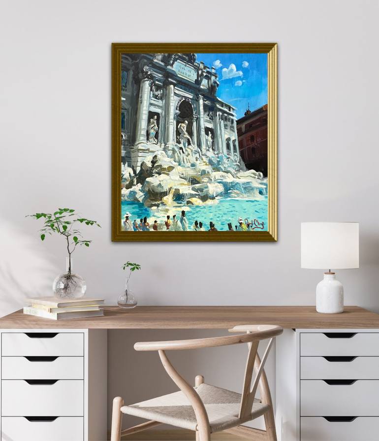 Original Impressionism Cities Painting by Paul Cheng