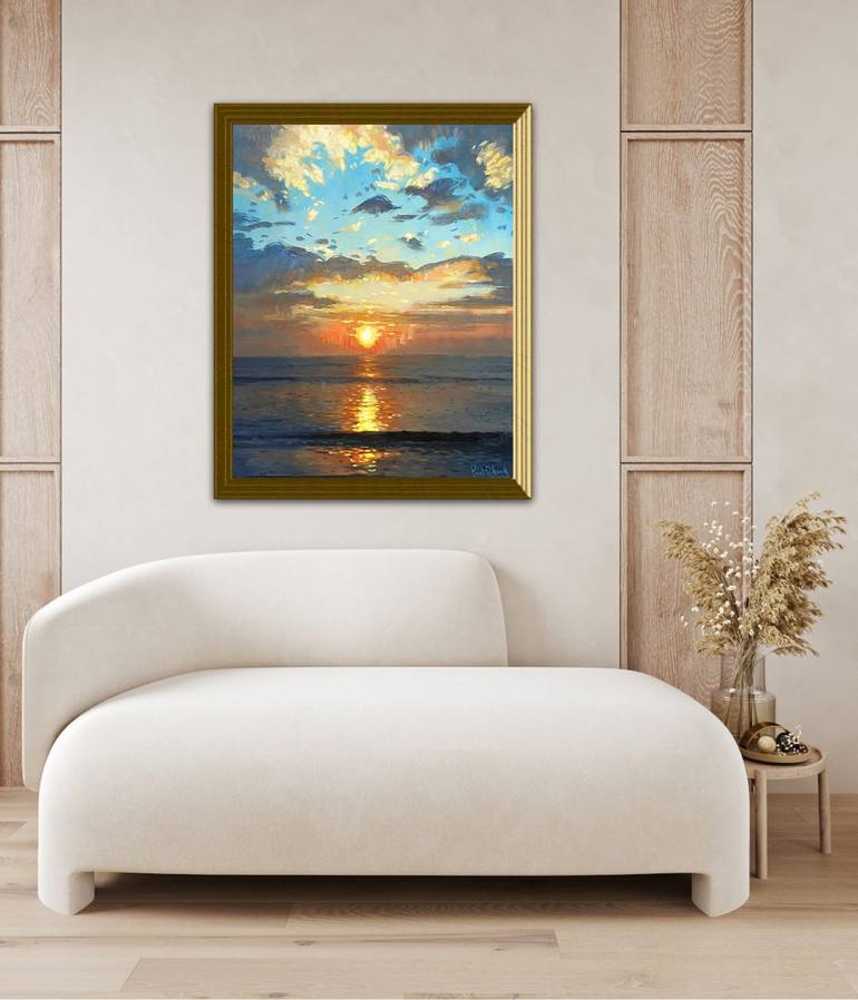 Original Impressionism Seascape Painting by Paul Cheng