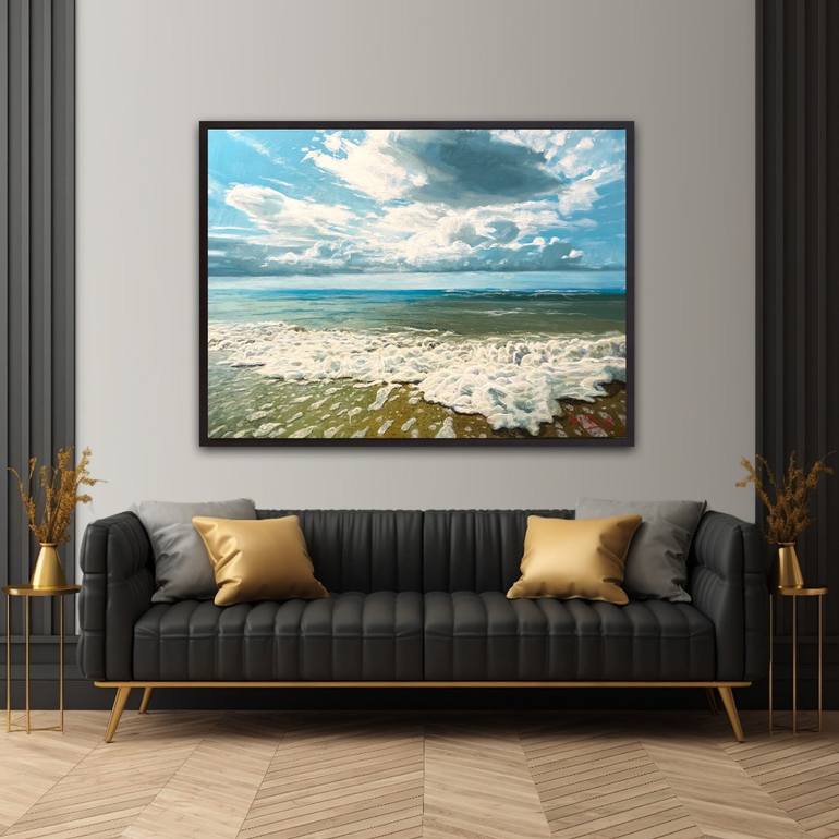 Original Impressionism Seascape Painting by Paul Cheng