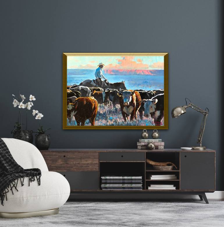 Original Impressionism People Painting by Paul Cheng