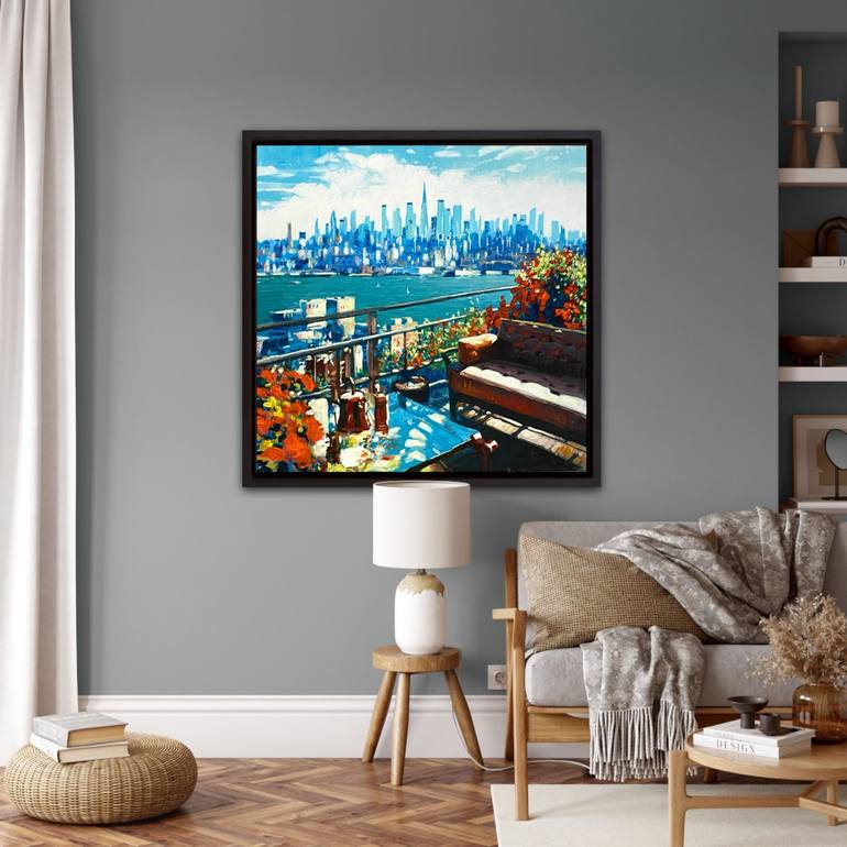 Original Impressionism Cities Painting by Paul Cheng