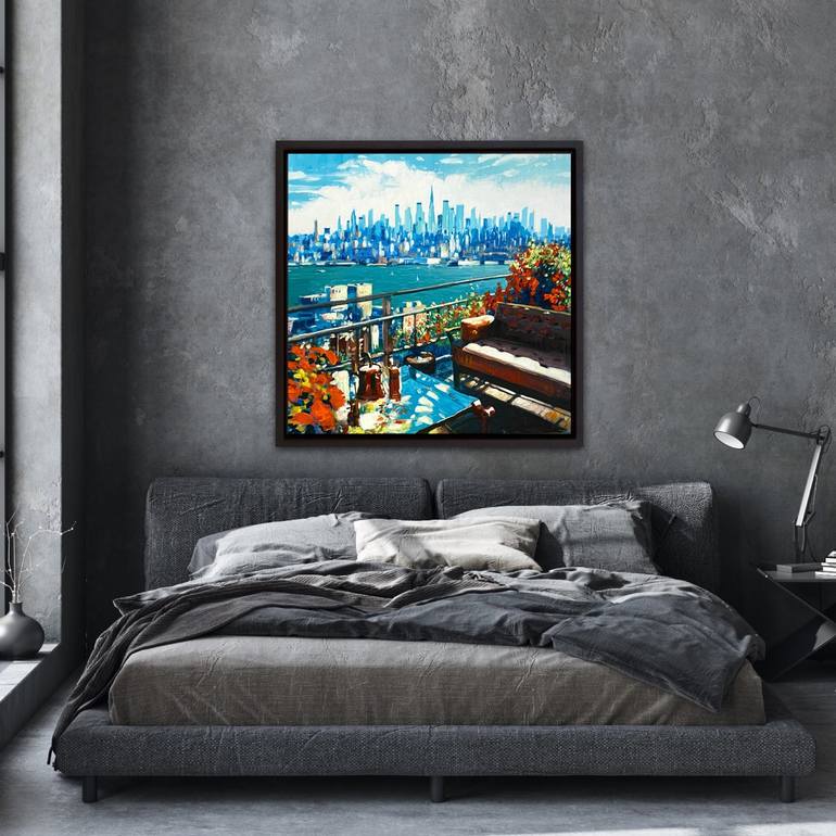 Original Impressionism Cities Painting by Paul Cheng