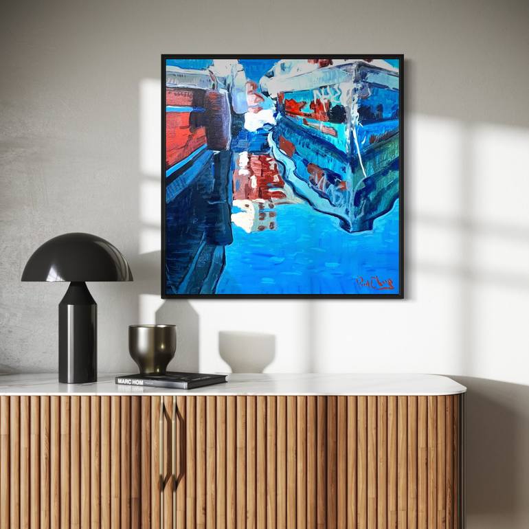 Original Impressionism Abstract Painting by Paul Cheng