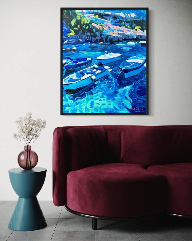 Original Impressionism Architecture Painting by Paul Cheng