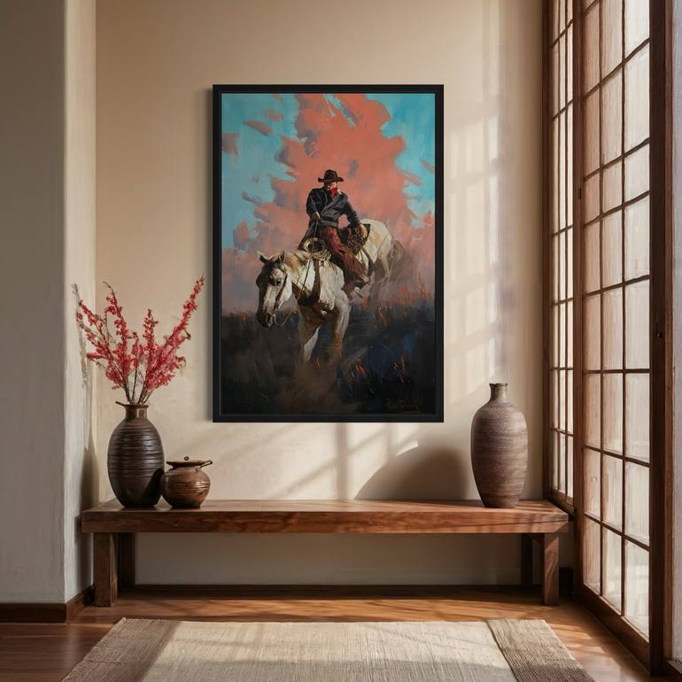 Original Impressionism People Painting by Paul Cheng