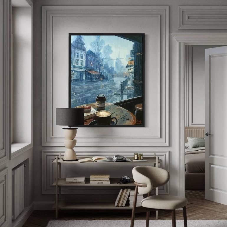 Original Impressionism Architecture Painting by Paul Cheng