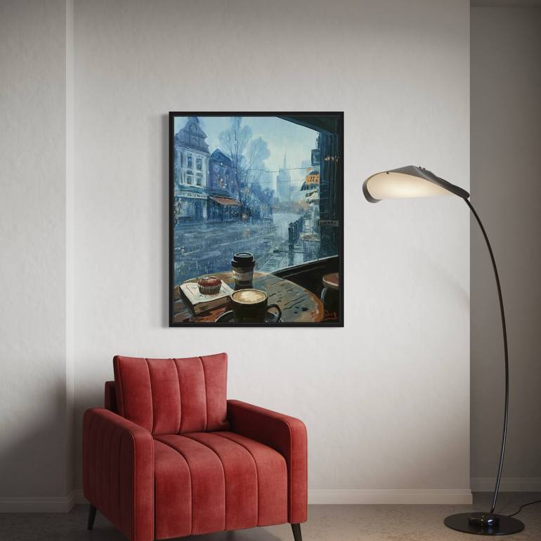 Original Impressionism Architecture Painting by Paul Cheng